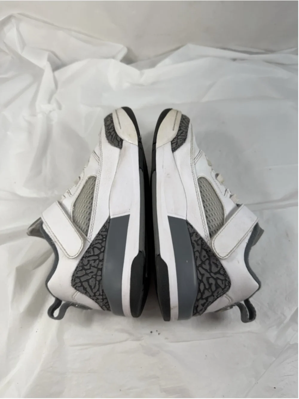 Jordan Spizike Low TD Little Kids Shoes White Grey Cement FQ3952-102 Size 2Y